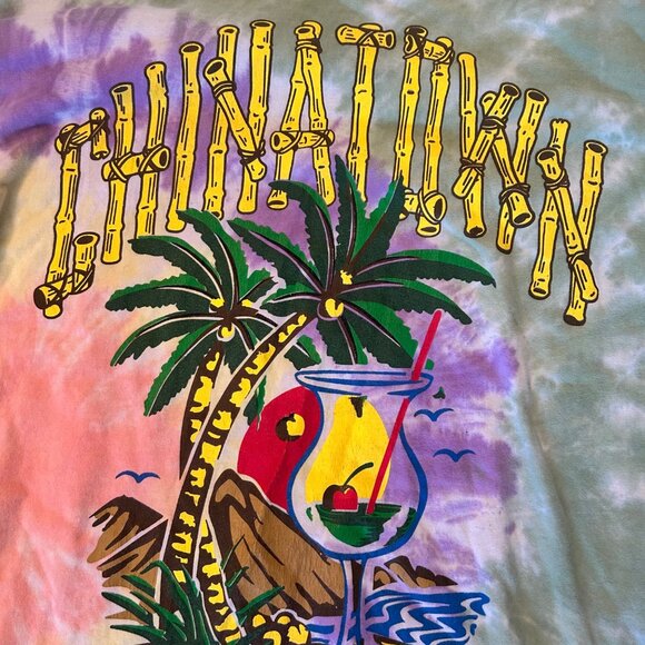 Chinatown Market Urban Outfitters Tie Dye Tee Tropical Graphic Tee M - Picture 4 of 6